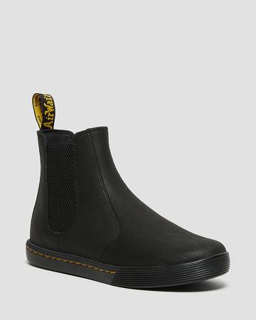 Black Women's Dr Martens Makela Leather Casual Chelsea Boots | CA 126JPQ